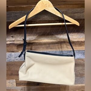 Coach Beige Shoulder Bag with Black Strap